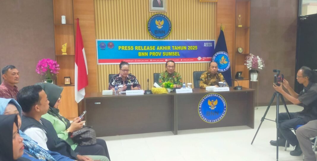 Capaian Kinerja BNNP Sumsel Dalam Pemberantasan Peredaran Dan Penyalahgunaan Narkoba Tahun 2025 Sudah Tercapai 102 Persen Capaian Kinerja BNNP Sumsel Dalam Pemberantasan Peredaran Dan Penyalahgunaan Narkoba Tahun 2025 Sudah Tercapai 102 Persen