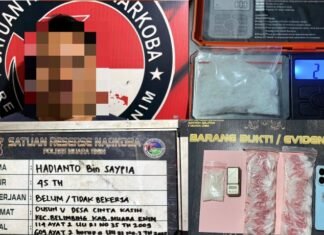 Pengedar Sabu 21,29 Gram Dibekuk di Rumahnya, Polres Muara Enim Tekan Peredaran di Belimbing