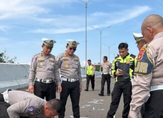 Respons Cepat Satlantas Polres Ogan Ilir Tangani Kecelakaan Maut di KM 03 Tol