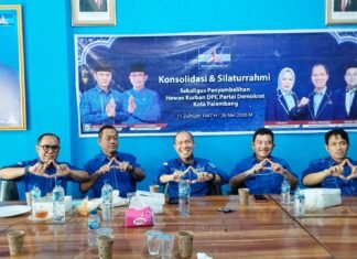 DPC Parti Demokrat Kota Palembng Gelar Dua Item, Konsolidasi dan Kurban Tahunan