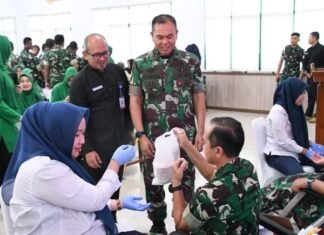 Setetes Darah untuk Sesama, Korem 044/Gapo Rayakan HUT ke-45 dengan Aksi Kemanusiaan