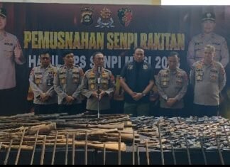 Polda Sumsel Musnahkan 397 Senjata Api Hasil OSM Senpi Musi 2026