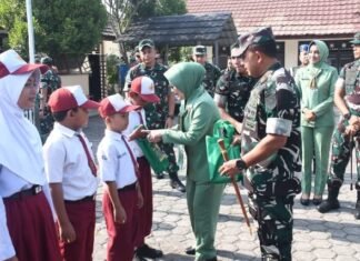 Peduli Pendidikan Generasi Bangsa, Danrem 044/Gapo Kunjungi TK dan SD Kartika Tanjung Enim