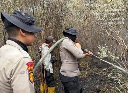 Subsatgas Tulung Selapan Tangani Karhutla di Areal PT Samora OKI Subsatgas Tulung Selapan Tangani Karhutla di Areal PT Samora OKI