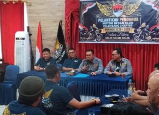 Aksi Sosial, dan Disiplin Berkendara, Tri Martono.Pimpinan Baru MBC Palembang Chapter.periode 2026–2029