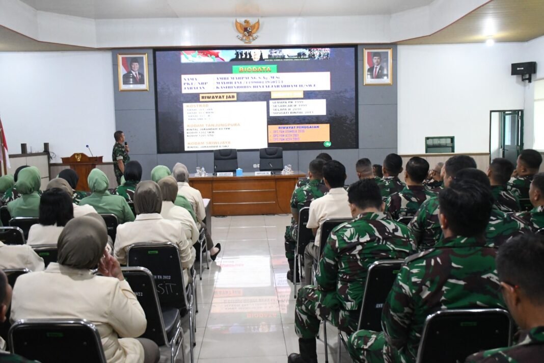 Perkuat Mental dan Karakter Prajurit, Korem 044/Gapo Gelar Penyuluhan Binroh dan Bintalidjuang Perkuat Mental dan Karakter Prajurit, Korem 044/Gapo Gelar Penyuluhan Binroh dan Bintalidjuang