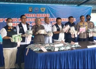 BNNP Sumsel Ungkap Peredaran Narkotika Jaringan Internasional, Dengan BB 47 Kilogram Sabu
