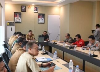 Danrem 044/Gapo Hadiri Rapat di BPBD, Perkuat Sinergi Penanganan Karhutla
