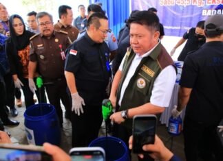 BNNP Sumsel Musnahkan BB Narkotika 45,5 Kg Sabu, 9.439 Butir Ekstasi Dan 140 buah catridon Etemidate
