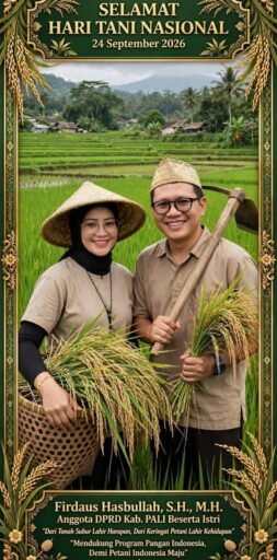 Hari Tani Nasional 2026, Firdaus Hasbullah dan Istri Sampaikan Dukungan untuk Petani PALI Hari Tani Nasional 2026, Firdaus Hasbullah dan Istri Sampaikan Dukungan untuk Petani PALI