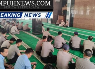 Polda Sumsel Gelar Binrohtal Rutin Perkuat Keimanan dan Integritas Personel