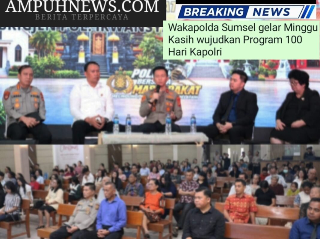 Wakapolda Sumsel gelar Minggu Kasih wujudkan Program 100 Hari Kapolri Wakapolda Sumsel gelar Minggu Kasih wujudkan Program 100 Hari Kapolri