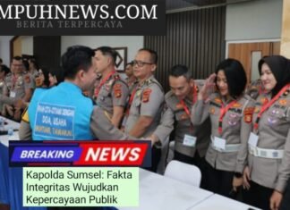Kapolda Sumsel: Fakta Integritas Wujudkan Kepercayaan Publik