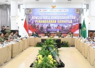 Cegah Karhutla Berulang, Danrem 044/Gapo Dukung Penguatan Kolaborasi Lintas Sektor
