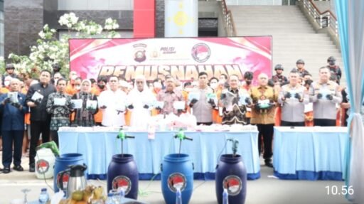 Ungkap 71 Laporan Polisi, Polda Sumsel Musnahkan Puluhan Kilogram Sabu dan Barang Bukti Narkotika Lainnya Ungkap 71 Laporan Polisi, Polda Sumsel Musnahkan Puluhan Kilogram Sabu dan Barang Bukti Narkotika Lainnya